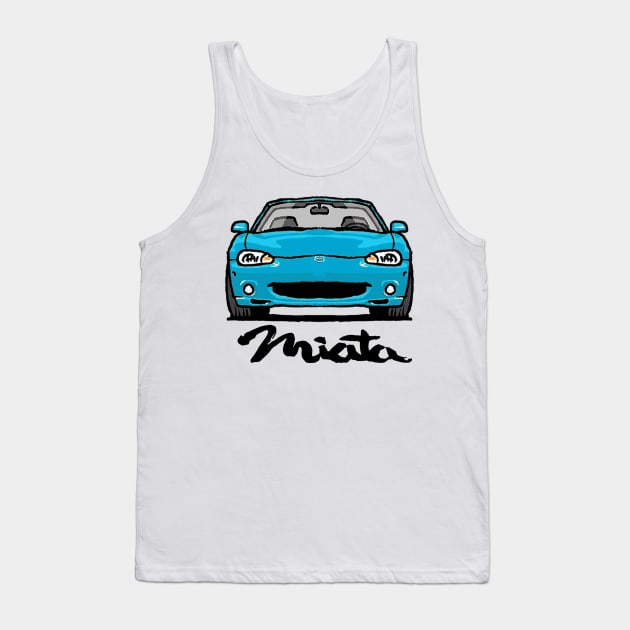 MX5 Miata NB Light Blue Tank Top by Woreth